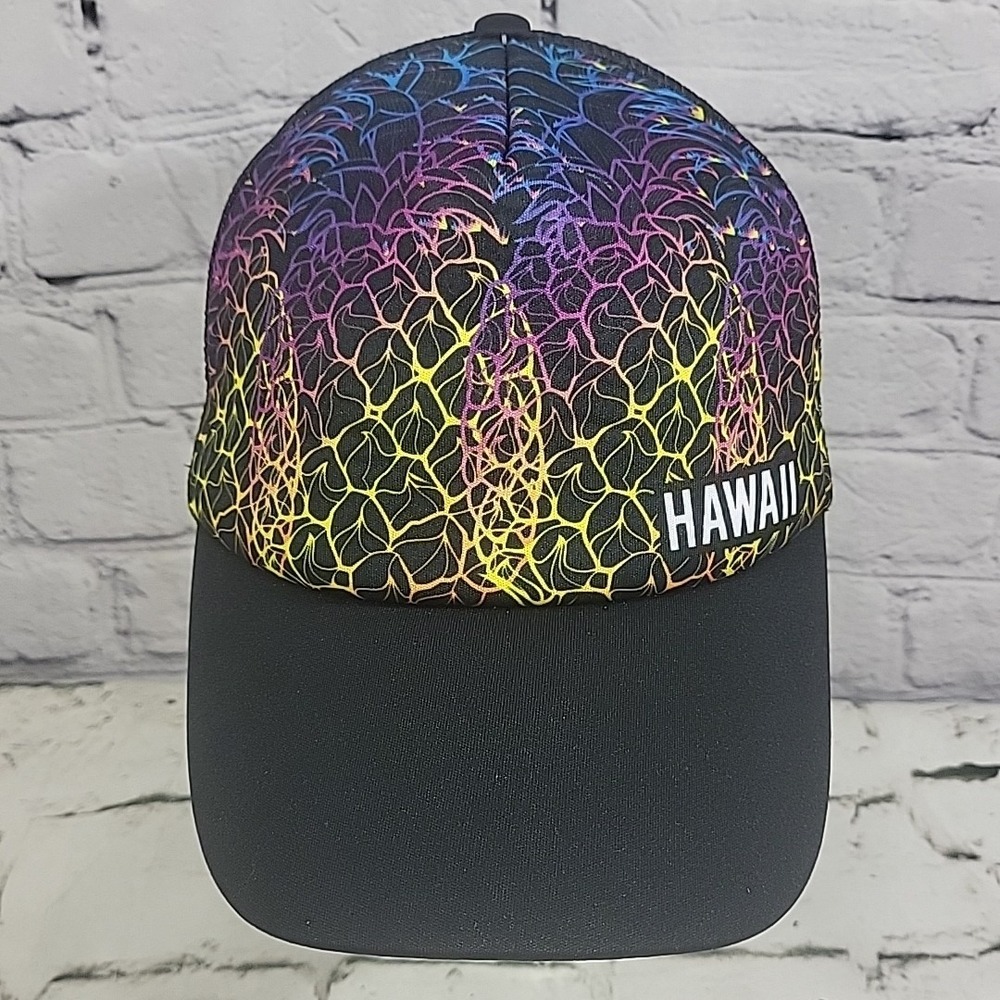 Hawaii Pineapple Print Trucker Hat Unisex Cap Snapback Foam Front Mesh‎ Surfware
